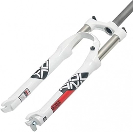 SQHGFFF Spares MTB Front Forks with ABS Lock Shoulder Control 26 / 27.5 / 29 inch Bicycle Suspension Fork MTB Air Shock Fork Disc Brake 9MMQR for Cycling, Commuting (Color : White, Size : 29inch)