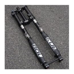 FukkeR Spares MTB Mountain Bike Suspension Fork 26 / 27.5 / 29 Bicycle Inverted Front Forks 1-1 / 8 Tapered Travel 160mm Thru Axle 15 * 110 Shoulder Lock Damping Adjustment (Color : Black, Size : 26inch)