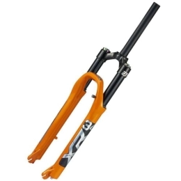 FukkeR Spares MTB Mountain Locking Suspension Forks 26 27.5 29 Inch Bike Bicycle Front Fork 1-1 / 8 Straight Tube Spread 100mm 9mm QR Travel 120mm Rebound Adjustment (Color : Orange, Size : 29inch)