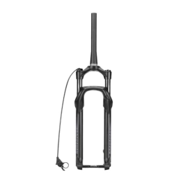 MirOdo Mountain Bike Fork MTB Suspension Air Fork 27.5 / 29 Inch Pneumatic Fork 28.6 * 39.8mm Tapered Tube Thru Axle 15 * 110mm Travel 100mm Remote Lockout Fork Disc Brake For XC AM (Color : Black, Size : 27.5")