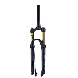 Generic Mountain Bike Fork MTB Suspension Fork 26 / 27.5 / 29 Inches, Straight Tube Spring Front Fork Travel 120mm Mountain Bike Fork Manual Locking XC Bicycle Forks, Gold2, 27.5inch