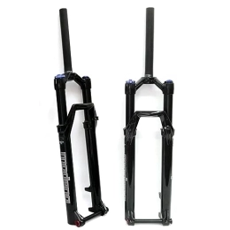 DFNBVDRR Spares MTB Suspension Fork 26 / 27.5 / 29Inch Air Fork 100mm Travel 1 1 / 8 Straight / Tapered Tube Manual Lockout 15mm Thru Axle Disc Brake Front Fork (Color : Straight Tube, Size : 29in)