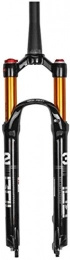 MGE Spares MTB Suspension Forks, 26", Conical Tube Aluminum Alloy Bike Disc Brake Shoulder Control Damping Adjustment Travel 100mm (Color : A, Size : 26 inch)