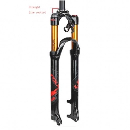MZP Mountain Bike Fork MZP Air Fork 26 / 27.5 / 29 Inch Suspension Front Fork, 1-1 / 8" Mountain Bike Bicycle Fork Line Control Shoulder Contro Lockable Travel: 100mm (Color : A, Size : 27.5inch)