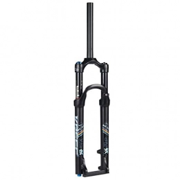MZP Spares MZP Air Fork Double Chamber Suspension Fork, 26" / 27.5 / 29 Inch Aluminum Alloy Disc Brake Damping Adjustment 1-1 / 8" Travel 100mm (Color : Black, Size : 27.5inch)