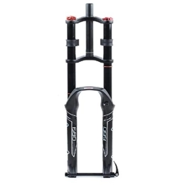 MZP Mountain Bike Fork MZP Bike Front Fork 26 27.5 29 Inch Double Shoulder Control MTB Downhill Suspension Air Pressure Straight Tube Ultralight Aluminum Alloy Bicycle Shock Absorber Rebound Adjust