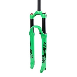 MZP Mountain Bike Fork MZP Bike Suspension Fork 26 27.5 29" MTB Bicycle Air Pressure Fork 1-1 / 8" Disc Brake Magnesium Alloy 120mm Travel (Color : Green, Size : 27.5inch)