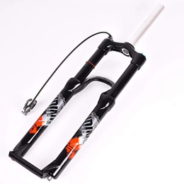 MZP Spares MZP Bike Suspension Fork 26" 27.5" MTB Bicycle Gas Fork Straight Pipe Cone Remote Shoulder Control Damping Adjustment Disc Brake Travel 100mm 1-1 / 8" (Color : D, Size : 26inch)