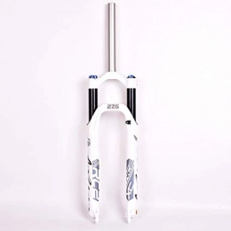 MZP Spares MZP Bike Suspension Fork 26" 27.5" MTB Gas Fork Shoulder Control Lightweight Magnesium Alloy 1-1 / 8" Travel 100mm (Color : White, Size : 26inch)