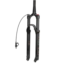 MZP Mountain Bike Fork MZP MTB Bike Suspension Fork 26" 27.5" 29" Bicycle Air Shock Front Fork Aluminum Magnesium Alloy Remote Control Damping Adjustment 1-1 / 8" Travel 100mm Black Gold (Color : B, Size : 27.5inch)