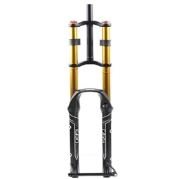 MZPWJD Spares MZPWJD Mountain Bike Fork 26 27.5 29 Inch DH Bicycle Suspension Fork Travel 130mm Air Damping 1-1 / 8" 1-1 / 2" MTB Disc Brake Fork Thru Axle 15mm (Color : Gold-A, Size : 27.5inch)