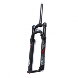 MZZG Spares MZZG 26 27.5 29 Inch Black Air MTB Suspension Fork, Rebound Adjust Straight Tube 28.6mm QR 9mm Travel 120mm Manual / Crown Lockout Mountain Bike Forks, Ultralight Gas Shock XC Bicycle, 26