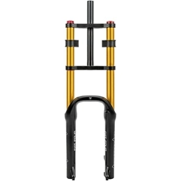 NaHaia Mountain Bike Fork NaHaia 20 Inch Bike Fat Fork 4.0" Tire Air Suspension Fork Double Shoulder 1-1 / 8" Disc Brake QR 135mm Travel 110mm Adjustable Rebound For Snow Beach XC MTB Bicycle 2880g