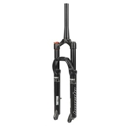 NaHaia Spares NaHaia Mountain Bike Suspension Fork 26 27.5 29 Inch MTB Air Fork Travel 100mm Tapered Tube Manual Lockout Front Forks Disc Brake QR 9mm XC (Color : Black, Size : 26'')