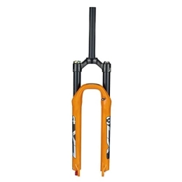 NaHaia Spares NaHaia MTB Air Fork 26 / 27.5 / 29 Inch Mountain Bike Suspension Fork Travel 100mm Rebound Adjustable 28.6mm Straight Front Fork Manual Lockout QR 9mm (Color : Orange, Size : 27.5'')