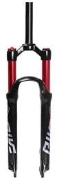 NaHaia Mountain Bike Fork NaHaia MTB Bicycle Fork Double Air Red Front Suspension Straight Tube 27.5 / 29 Inch Magnesium Alloy Quick Release A, 29 inches