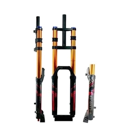 NaHaia Mountain Bike Fork NaHaia MTB Downhill Fork 26 27.5 29 Inch Double Shoulder Bike Air Suspension Fork Travel 165mm 28.6mm Straight Front Fork 110x15mm Thru Axle， For DH / AM (Color : Red, Size : 26'')