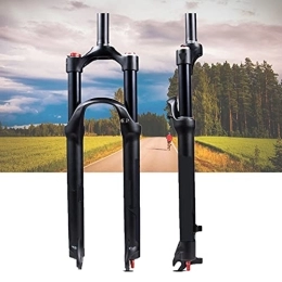 NCBH Mountain Bike Fork NCBH 26 / 27.5 / 29 Air MTB Suspension Fork, Shoulder lock Mountain Bike Forks, Aluminum alloy dual gas front fork, with Rebound Adjustment, Straight Tube 28.6mm QR 9mm Travel 100mm, Black, 26inch