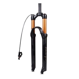 NESLIN Mountain Bike Fork NESLIN Mountain bike fork, with adjustable damping system, suitable for mountain bike / XC / ATV, 27.5-Gold Straight Remote lockout