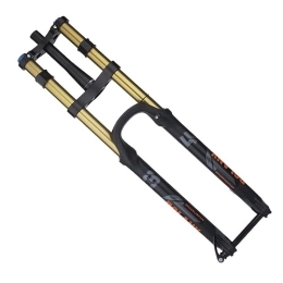 NESLIN Spares NESLIN Mountain bike fork, with adjustable damping system, suitable for mountain bike / XC / ATV, 27.5-Gold Vertebral