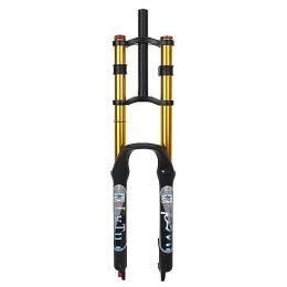 NESLIN Mountain Bike Fork NESLIN Mountain bike fork, with adjustable damping system, suitable for mountain bike / XC / ATV, 27.5 inch-Gold
