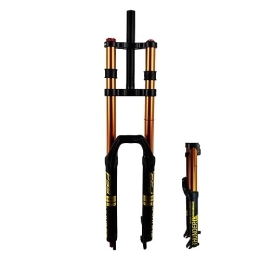 NESLIN Spares NESLIN Mountain bike fork, with adjustable damping system, suitable for mountain bike / XC / ATV, 29-Black Gold
