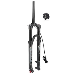 NESLIN Mountain Bike Fork NESLIN Mountain bike fork, with adjustable damping system, suitable for mountain bike / XC / ATV, 29-Black Tapered Remote Lock