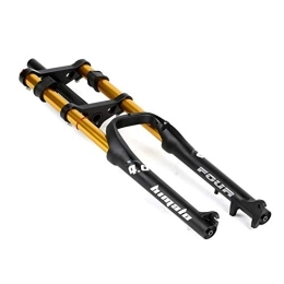 NESLIN Spares NESLIN Mountain bike fork, with adjustable damping system, suitable for mountain bike / XC / ATV, Black Gold
