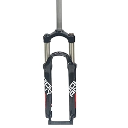 NEZIAN Mountain Bike Fork NEZIAN 26 27.5 29inch Mountain Bike Front Suspension Fork Travel 80mm QR 9mm Straight Tube 28.6mm Disc Brake Shoulder Control Bicycle Accessories (Color : Red, Size : 27.5 inch)