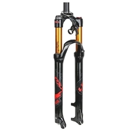 NEZIAN Spares NEZIAN 26" Mountain Bike Suspension Fork, 1-1 / 8' Lightweight Magnesium Alloy MTB Bike Gas Fork Shoulder Control 100mm (Color : B, Size : 29inch)