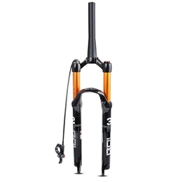 NEZIAN Mountain Bike Fork NEZIAN 29inch Air MTB Suspension Front Fork 120mm Travel Rebound Adjustment Mountain Front Fork Disc Brake Straight / Tapered Tube Manual / Remote Lockout (Color : Remote Lockout, Size : Tapered)