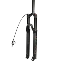 NEZIAN Mountain Bike Fork NEZIAN Bike Air Front Fork For A Bicycle 27.5inch Mountain Bike Suspension Fork Magnesium Alloy Damping Adjustment Travel 120mm QR 9mm (Color : Straight tube, Size : Remote)