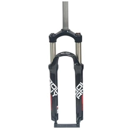 NEZIAN Mountain Bike Fork NEZIAN Cycling 24 Inch Bike Suspension Fork, 1-1 / 8'' Lightweight Magnesium Alloy Straight Pipe MTB Gas Fork Shoulder Control Balck 100mm (Color : A, Size : 24 inch)