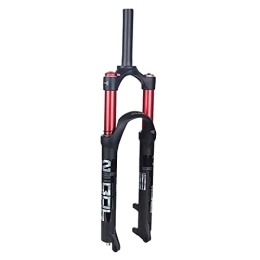 NEZIAN Mountain Bike Fork NEZIAN Cycling 26 27.5 29 Inch Mountain Bike Air Suspension Fork MTB Front Fork Travel 100mm Straight Tube Disc Brake 9mm Quick Release (Color : Red, Size : 29inch)