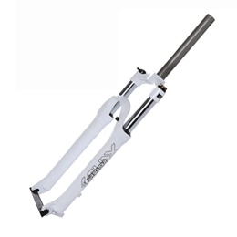 NEZIAN Spares NEZIAN Cycling 26 / 27.5 / 29" MTB Mechanical Suspension Front Fork 220mm*28.6mm Straight Tube / Shoulder Control Stroke 100mm Quick Release 9mm*100mm Brake Disc Brake (Color : White, Size : 26inch)