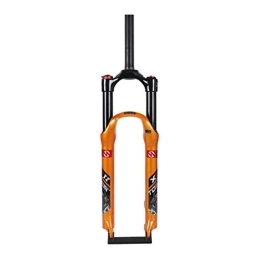 NEZIAN Spares NEZIAN Cycling 26 Suspension Fork Shoulder Control Lock Disc Brakes Aluminum Alloy Bicycle Shock Absorber Front Mountain Bike (Color : Orange, Size : 27.5inch)
