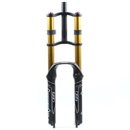 NEZIAN Spares NEZIAN Cycling Double Shoulder Front Fork Bike Suspension Fork 26inch For Mountain Bike Air Double Shoulder Downhill Rappelling Shock Absorber MTB / QR (Color : Black, Size : 27.5inch)