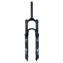 NEZIAN Spares NEZIAN Cycling Mountain Bike Front Fork 26 / 27 / 29 In 1-1 / 8 MTB Suspension Air Fork 100mm Travel Straight / Tapered Mountain Bike Forks Crown / Remote Lockout (Color : Straight manual, Size : 26inch)