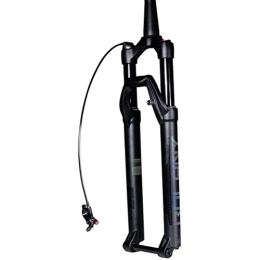 NEZIAN Mountain Bike Fork NEZIAN Cycling Mountain Bike Front Fork 27.5 / 29 Inch Bike Fork Suspension 32 Thru Axle Tapered MTB Rebound Adjust Air Spring Romete Lockout Shocks (Color : 100 * 15 Tapered-remote, Size : 29inch)