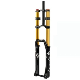 NEZIAN Spares NEZIAN Cycling MTB Forks Mountain Bike Suspension Fork 27.5 29 Inch Thru Axle 20mm MTB Air Suspension Fork Travel 170mm Rebound Adjust 28.6mm Manual Lockout Aluminum Alloy (Color : Gold)