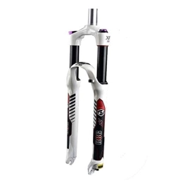 NEZIAN Spares NEZIAN Cycling Suspension Forks，Gas Fork God Control Pure Disc Lock 26 / 27.5 Inch Mountain Bike Black Tube (Color : White, Size : 27.5inch)