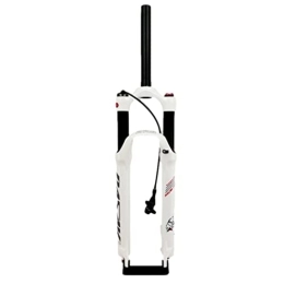 NEZIAN Spares NEZIAN Cycling Suspension Front Fork MTB 26 27.5 29 Inch Mountain Bike Suspension Fork Air Pressure QR 9mm Disc Brake Straight Tube Front Forks Remote Locking (Color : White, Size : 27.5inch)