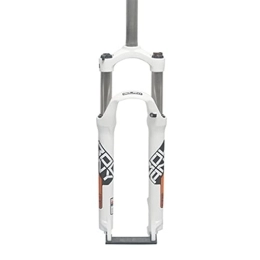 NEZIAN Spares NEZIAN Mountain Bike Suspension Forks 26 / 27.5 / 29 Inch MTB Bicycle Front Fork Mechanical Fork 105mm Travel 28.6mm QR 9mm Straight Tube (Color : White Orange, Size : 29inch)