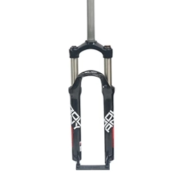 NEZIAN Mountain Bike Fork NEZIAN MTB Front Fork 26 27.5 29 Inch Ultralight Aluminum Alloy Mountain Bike Suspension Fork Bicycle Shock Absorber Travel 105mm 28.6mm Straight Tube (Color : Black Red, Size : 29inch)
