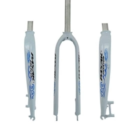 NEZIAN Spares NEZIAN MTB Front Suspension Forks, Aluminum Alloy Fork Bicycle Accessories 28.6 Straight Tube 26 / 27.5 / 29in Bike Suspension Forks (Color : White blue)