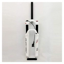 Yuanfang Mountain Bike Fork NUE MTB Suspension Air Forks 26 / 27.5 / 29 Inch Remote Lockout Springback Knob Aluminum Alloy Damping Front Fork Bright White Straight Tube Reflective Pattern CN ( Color : Remote control , Size : 29" )