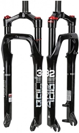 NYZXH Mountain Bike Fork NYZXH Bicycle Fork 26 Inch Bicycle Suspension Fork, Mtb Air Suspension Fork, Air Suspension Bicycle Fork Bike Forks Snow Bike Fork 1-1 / 8" Suspension Travel 115Mm For 4.0" Tires Hub Spacing 135Mm TT