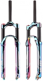 NYZXH Spares NYZXH Bicycle Fork 27.5 / 29 Inch Bicycle Forks, Bike Forks 120Mm Rainbow Supension Air Fork Aluminum Alloy Straight Steerer Vacuum Plated Colorful Mtb Bike Front Fork, 29Inch TT (Size : 29inch)