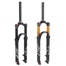 OONYGB Mountain Bike Suspension Fork, 26/27.5/29 Inch Bicycle Fork, Straight Tube 28.6mm, QR 10mm, Travel 120mm,Light Off-road Bicycle Front Fork with Damping,Rebound Adjustable.