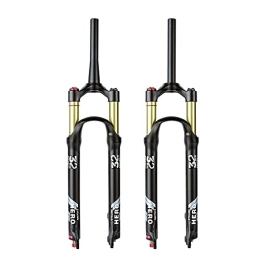 OONYGB Spares OONYGB Mountain Bike Suspension Fork, 26 / 27.5 / 29 Inch Travel 100mm Air Suspension Fork, Rebound Adjust 28.6mm Straight / Tapered Tube QR 9mm Manual Lockout, Off-road Mountain Bike Front Forks.